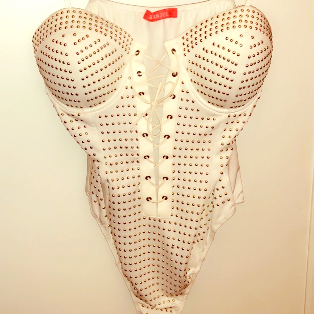 Sexy Studded Bodysuit